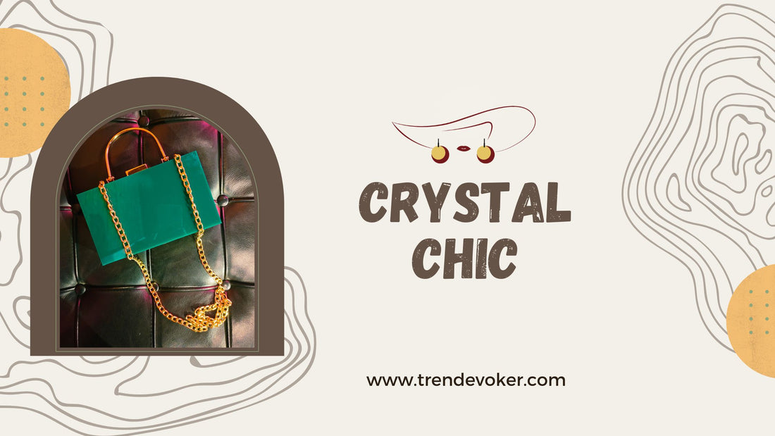 Luxury acrylic clutch bag with silver accents, designed for glamorous events in Pakistan.