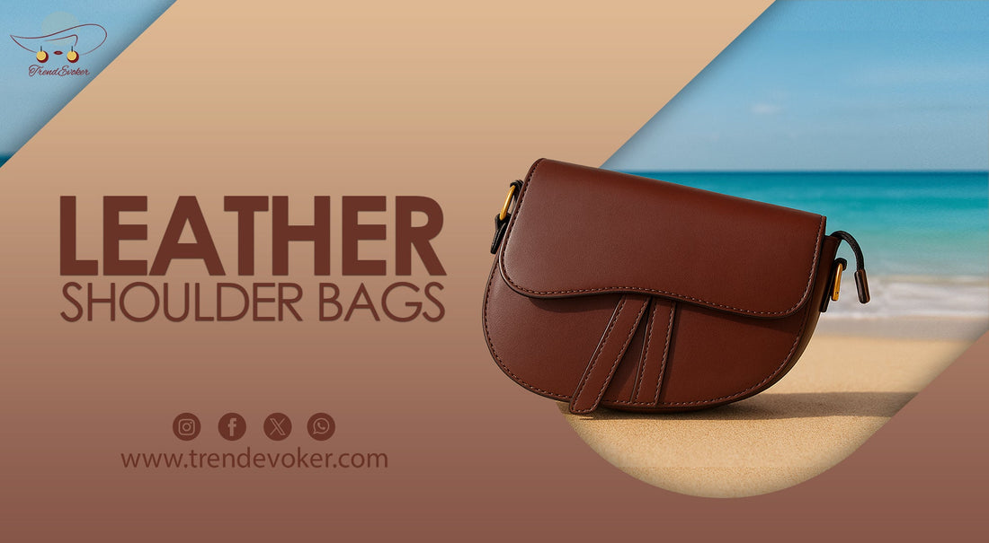 Elegant Pakistani woman styling a leather tote bag for office wear.