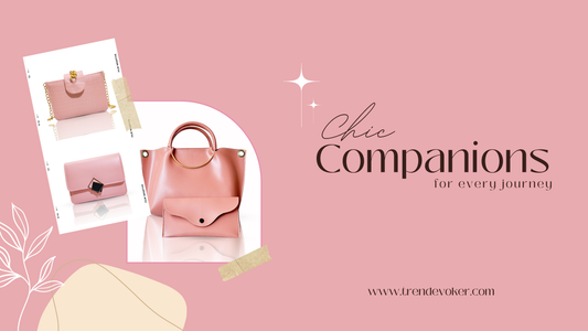 Elegant leather bags collection by TrendEvoker, featuring genuine leather tote bags, crossbody bags, and office bags for women in Pakistan.