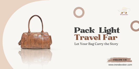 Durable leather travel duffle bag with spacious compartments, designed for women in Pakistan.
