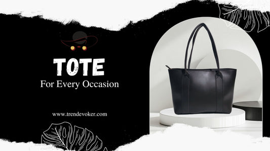 Elegant leather tote bag from TrendEvoker, perfect for work, travel, and daily use, available online in Pakistan