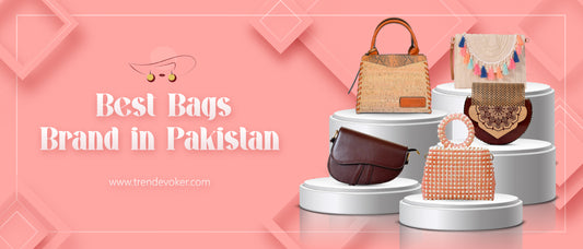 A collection of stylish branded handbags for women in Pakistan, featuring leather, velvet, and beaded designs