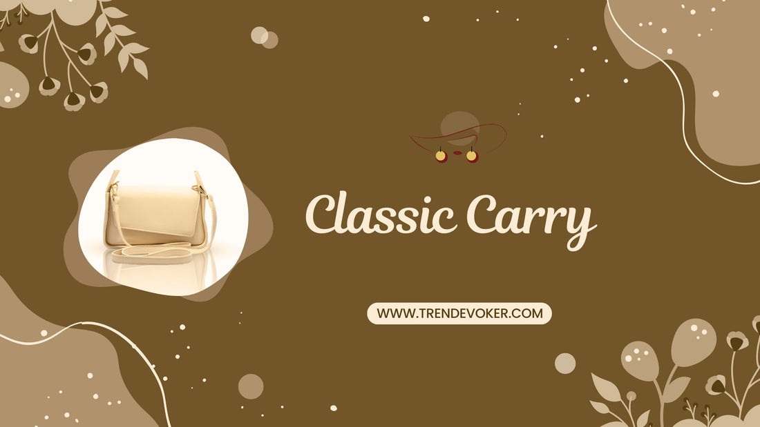 Stylish leather tote bag from TrendEvoker's Classic Carry collection, perfect for office use and everyday carry in Pakistan.