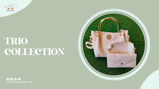Trendy and affordable leather trio bag collection in Pakistan—featuring high-quality shoulder and tote bags.