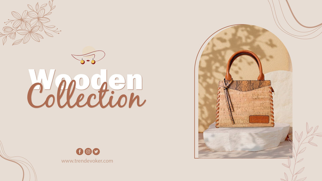 Handmade wooden clutch bag with intricate carvings – premium wooden purses crafted in Pakistan.