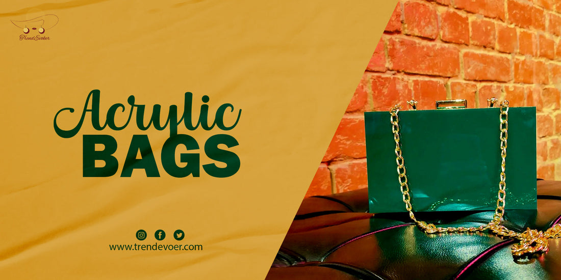 Stylish transparent acrylic clutch for women in Pakistan – TrendEvoker’s day-to-night handbag collection.