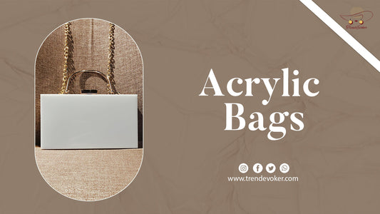 Clear acrylic clutch bag for women in Pakistan – stylish and easy to maintain.