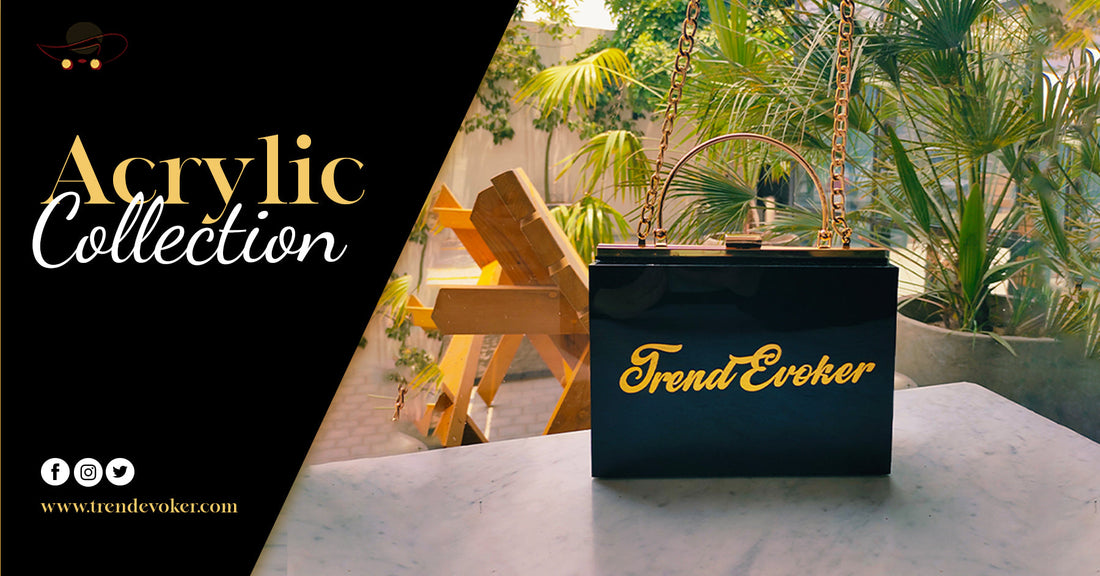 Premium transparent acrylic clutch bag for women in Pakistan – ideal for weddings and parties.