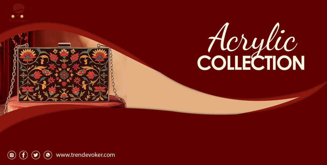 Elegant transparent acrylic clutch bag for women in Pakistan – TrendEvoker premium designer handbag collection.
