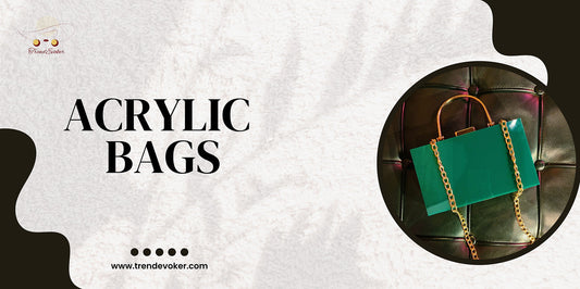 Acrylic clutch bag with essentials inside – transparent handbag for women in Pakistan.