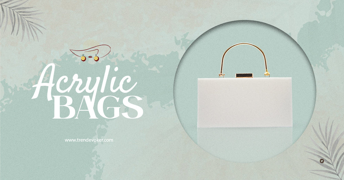 Clear acrylic clutch bag for women in Pakistan – TrendEvoker’s premium transparent handbag collection.