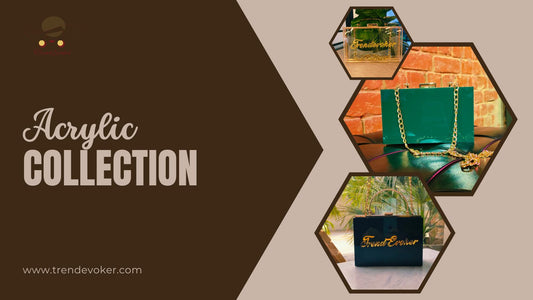 Stylish transparent acrylic clutch bag for women in Pakistan – TrendEvoker 2025 collection.