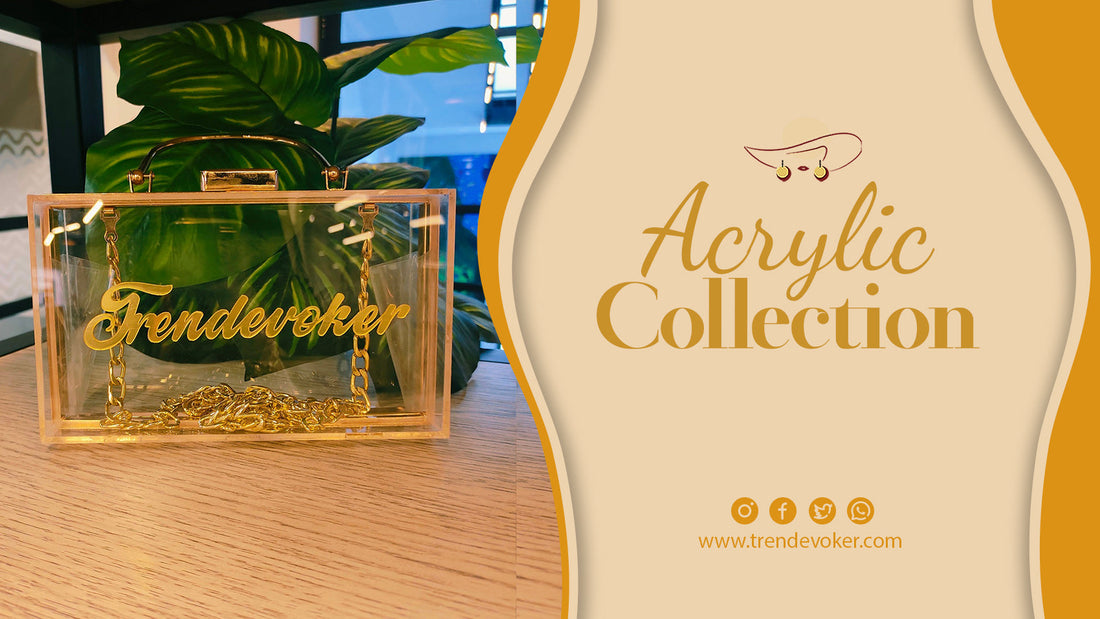 Transparent and acrylic bags for women in Pakistan including bridal clutches, tote bags, and trendy purses – styled for casual to formal events.
