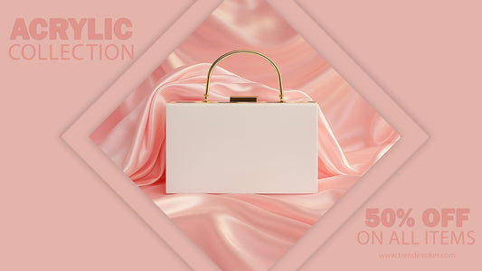 Premium transparent acrylic clutch bag for women available online in Pakistan – TrendEvoker.