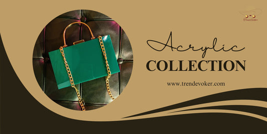 Premium clear acrylic clutch bag for women - TrendEvoker Pakistan collection.