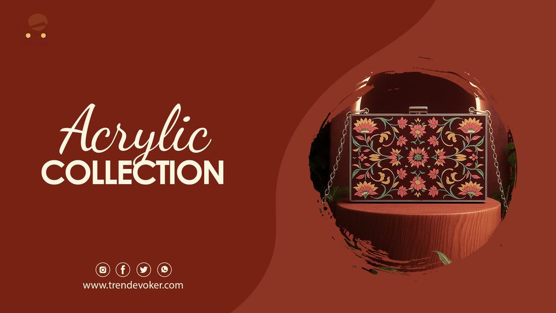 Stylish transparent acrylic clutch bag for women in Pakistan – TrendEvoker 2025 collection.
