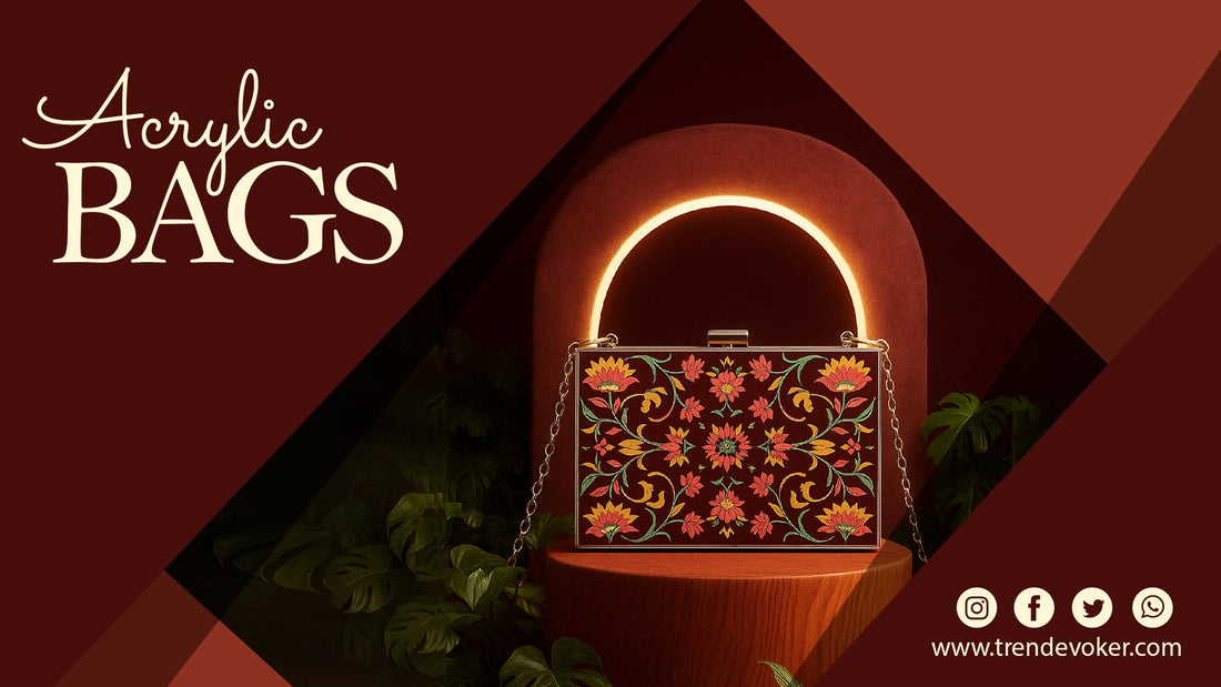 Stylish transparent acrylic clutch bag for women in Pakistan – TrendEvoker collection.
