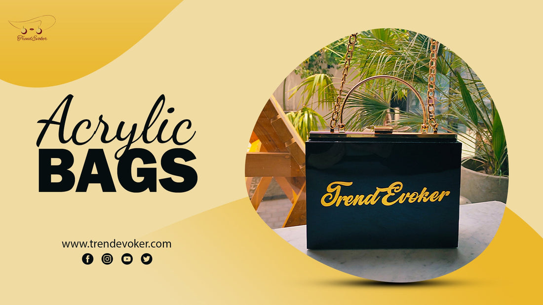 Premium transparent acrylic bags and clutches for women in Pakistan – stylish, eco-conscious handbags for formal events and parties.