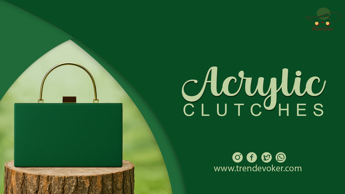 Stylish transparent acrylic clutch bag for women in Pakistan – TrendEvoker’s premium designer collection.