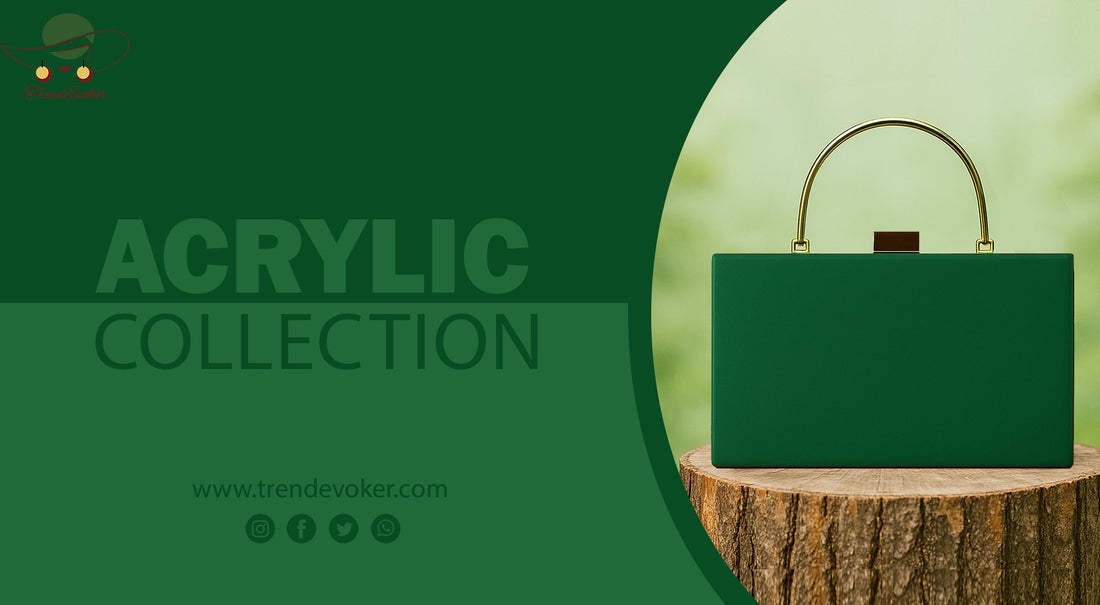 Stylish transparent acrylic clutch bag for women in Pakistan – TrendEvoker collection.