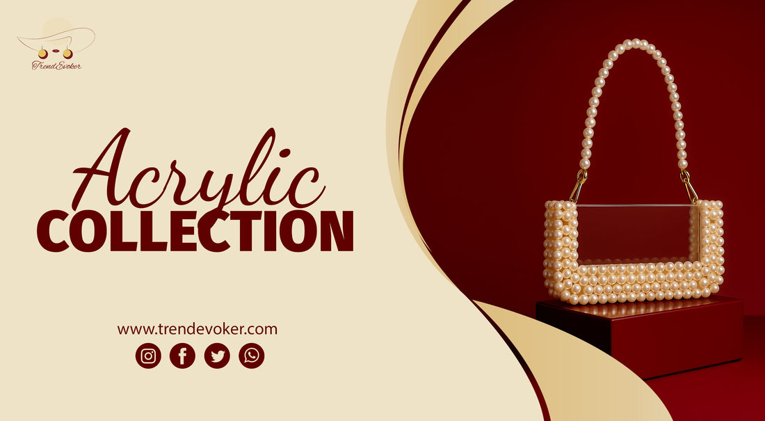 Clear acrylic bag with event essentials for women in Pakistan – TrendEvoker.