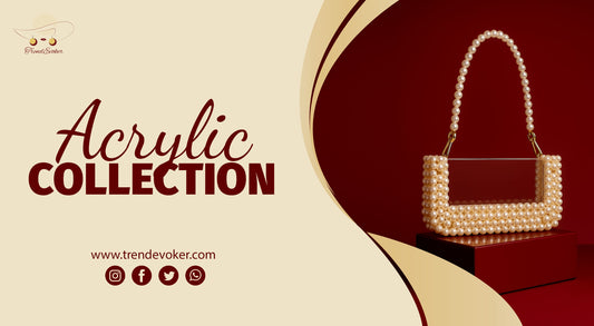 Clear acrylic bag with event essentials for women in Pakistan – TrendEvoker.