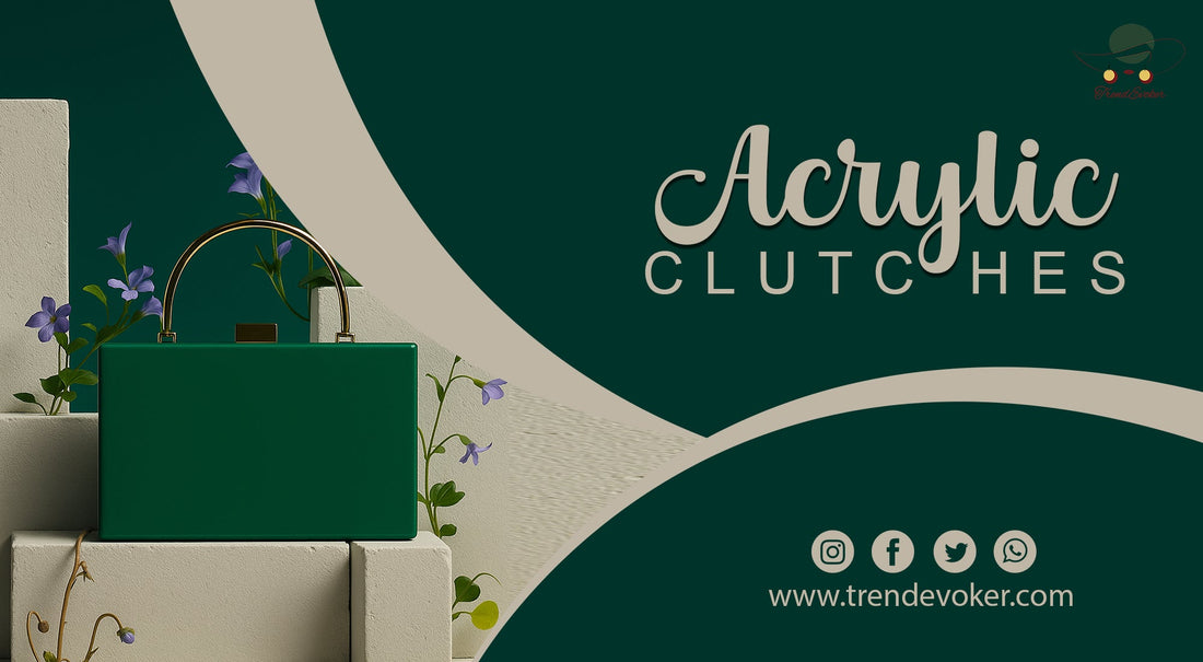 Elegant transparent acrylic clutch bag with pearl embellishments for women in Pakistan – perfect for weddings and formal events.