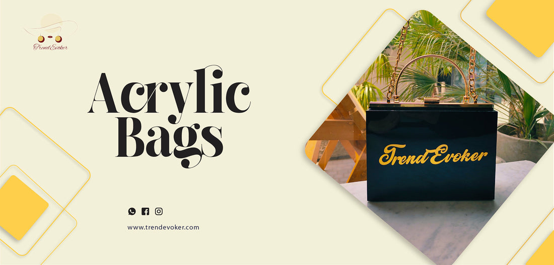 Premium transparent acrylic clutch bag for women in Pakistan.