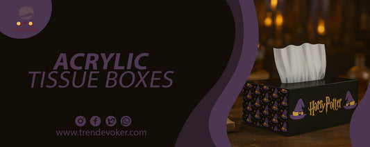 Stylish acrylic tissue box holder for car and home use in Pakistan available at TrendEvoker.