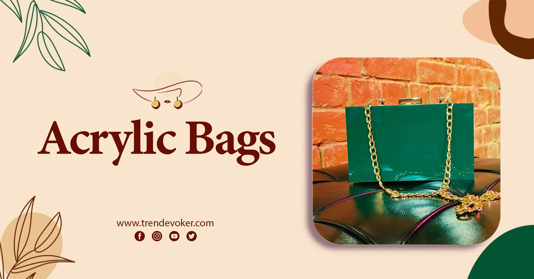 Premium transparent acrylic clutch bag for women in Pakistan – TrendEvoker collection.