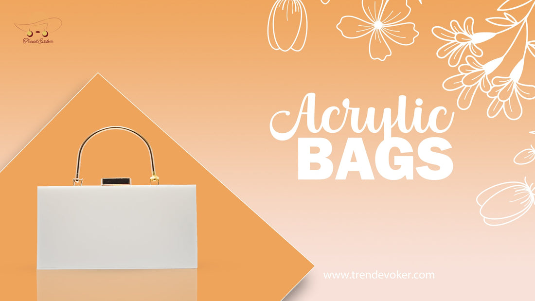 Clear acrylic clutch bag for women in Pakistan – TrendEvoker collection.