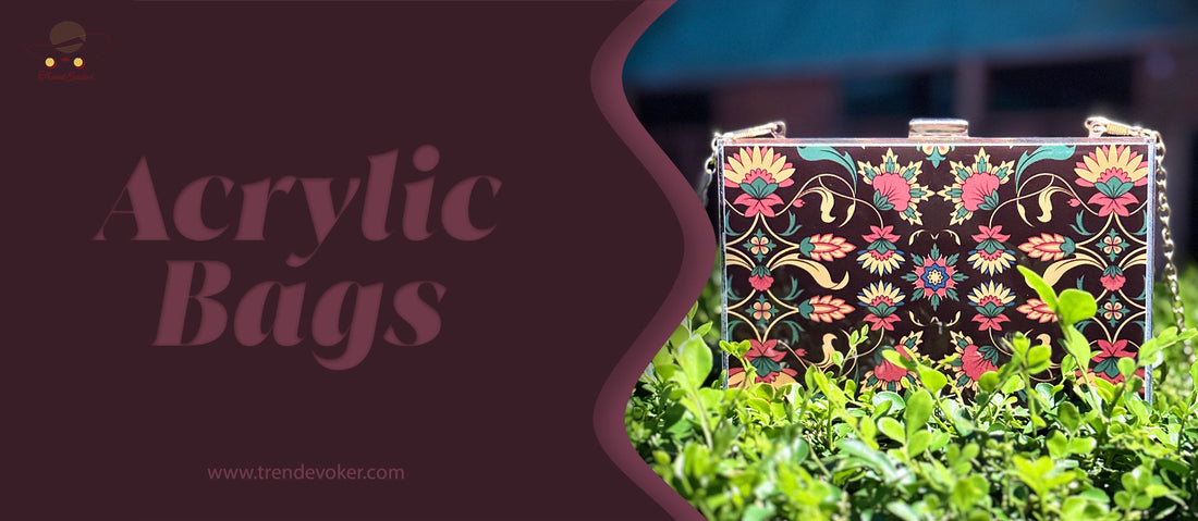 Premium transparent acrylic clutch bag for women – affordable designer handbag from TrendEvoker in Pakistan.
