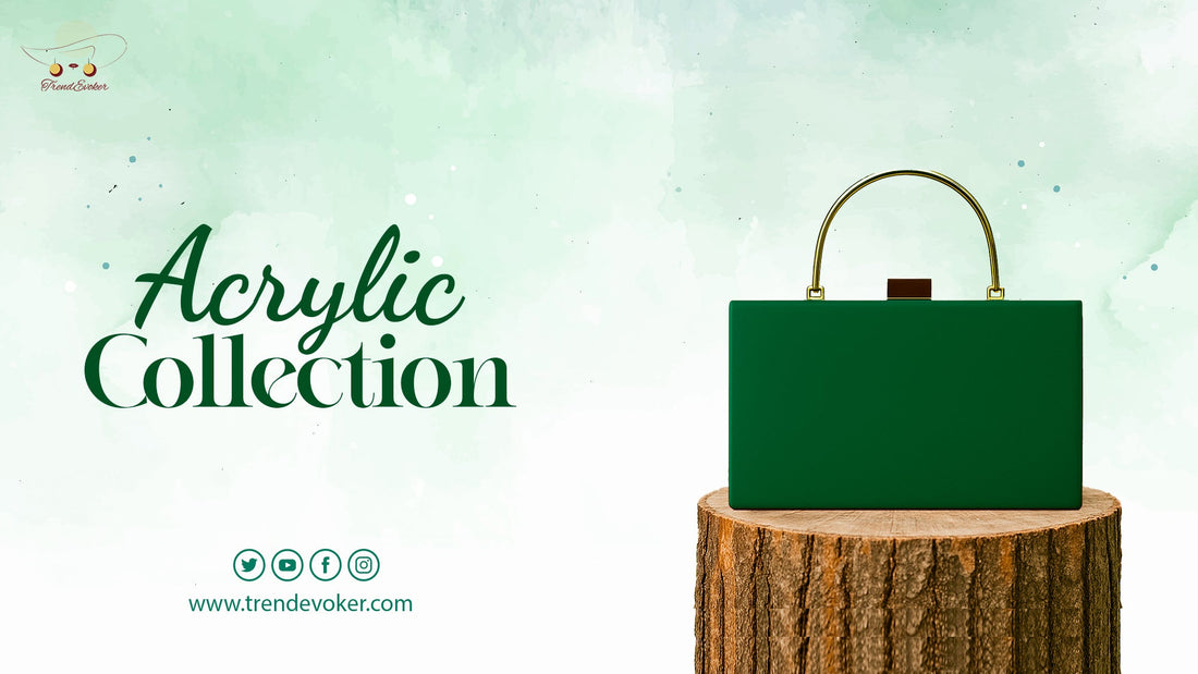 Premium transparent acrylic clutch bag for women in Pakistan – TrendEvoker travel collection.