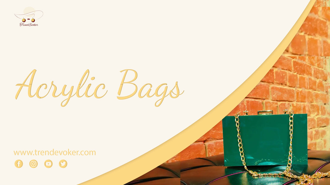 Clear acrylic clutch bag with pearl embellishments for women in Pakistan.