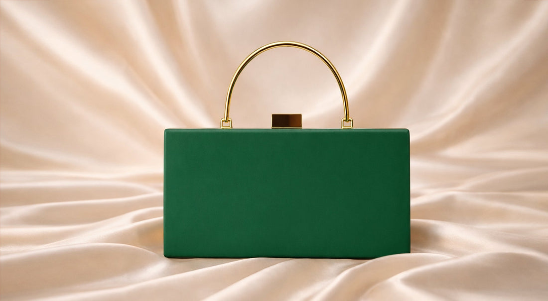 Stylish transparent acrylic bag for women in Pakistan paired with a formal outfit.