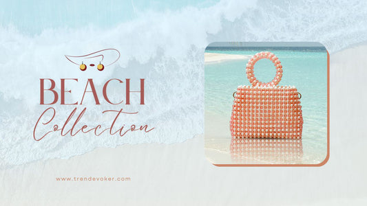 Handmade wicker fringe beach bag and velvet clutch purse for women in Pakistan – TrendEvoker collection.