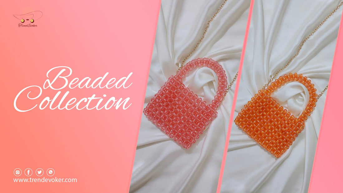 Stylish beaded and pearl crossbody bags for women in Pakistan – available online at TrendEvoker.
