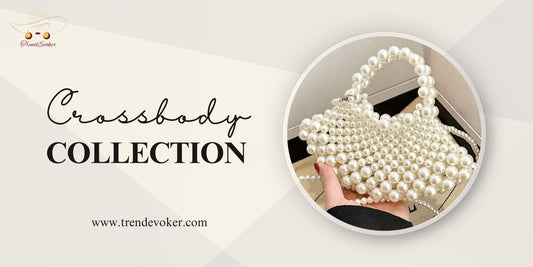 Stylish crossbody bags for women in Pakistan including pearl, beaded, and leather purses.