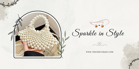 Elegant beaded bag with pearl detailing available online in Pakistan for women’s fashion