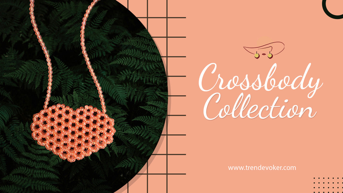 Beaded crossbody bag for women in Pakistan – stylish pearl and acrylic handbag for travel and everyday use.