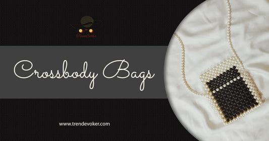 Stylish eco-friendly crossbody bag with pearl detailing, perfect for women in Pakistan.