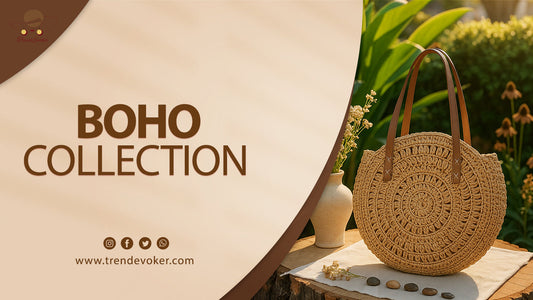 A woman customizing a bohemian shoulder bag with fringe and tassels at home in Pakistan.