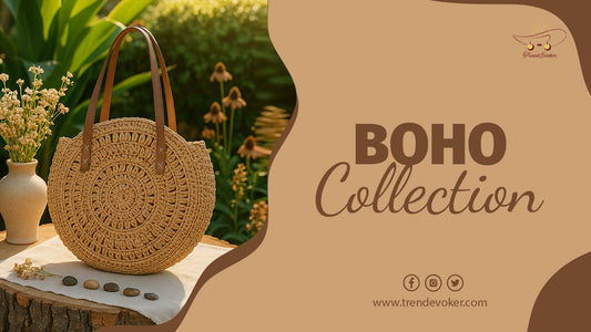 Stylish boho tote bag and bohemian shoulder bags for women – TrendEvoker Pakistan.