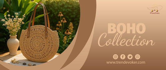 Boho tote bag and bohemian shoulder bags for women in Pakistan – TrendEvoker collection.