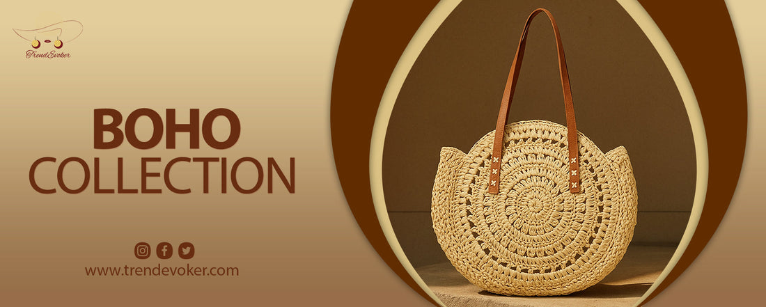Stylish eco-friendly boho tote bag for women – handcrafted bohemian shoulder bag available online in Pakistan at TrendEvoker.