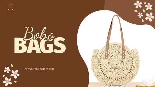 Trendy boho tote bag with intricate embroidery – stylish bohemian handbag for women.
