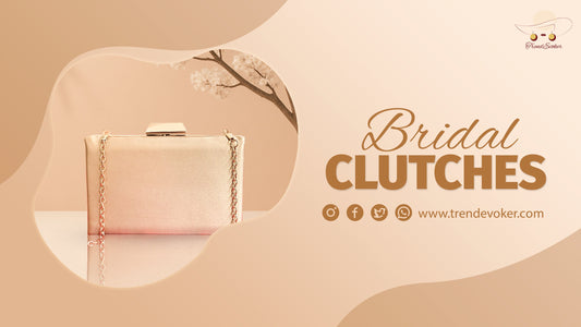Golden pearl bridal clutch bag for weddings in Pakistan – TrendEvoker.