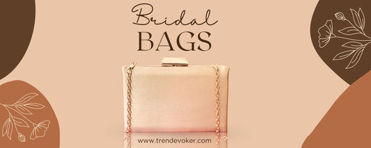 Golden bridal pouch bag for wedding day mementos – perfect for brides to store clutches, pearl accessories, and sentimental keepsakes.