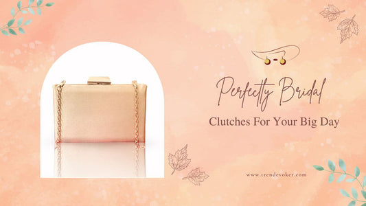 Elegant pearl-embellished bridal clutch from TrendEvoker, ideal for weddings and special occasions in Pakistan