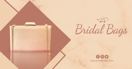 Elegant bridal pouch and pearl-embellished clutch bag for bride-to-be in Pakistan.